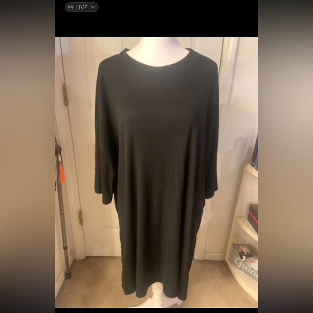 Ozzy ribbed Dress in Black Midi Dress dressed in Lala XL casual nwot spring boho - Picture 4 of 7